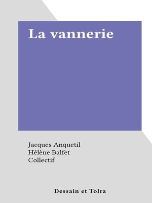 cover image of La vannerie